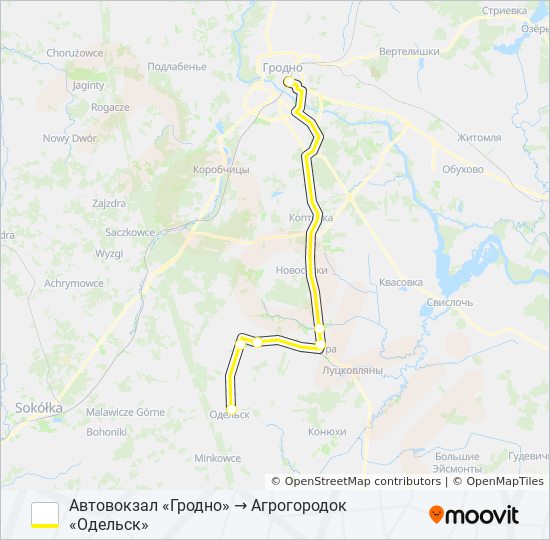 ОДЕЛЬСК bus Line Map