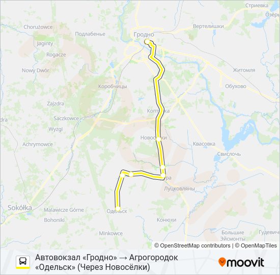ОДЕЛЬСК Bus Line Map