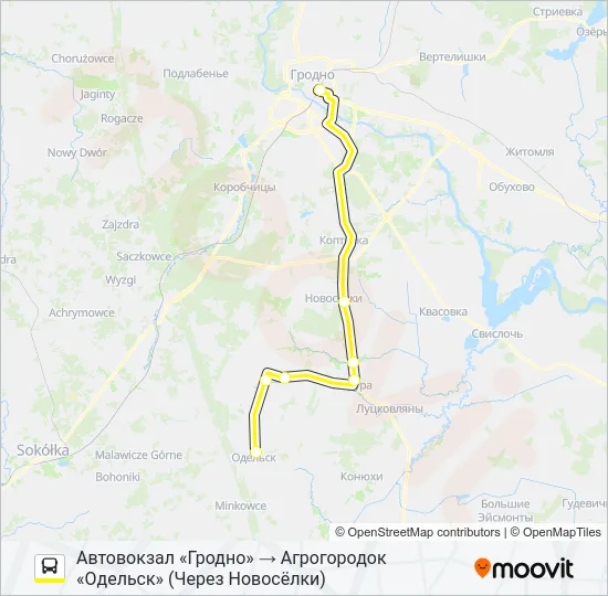 ОДЕЛЬСК Bus Line Map