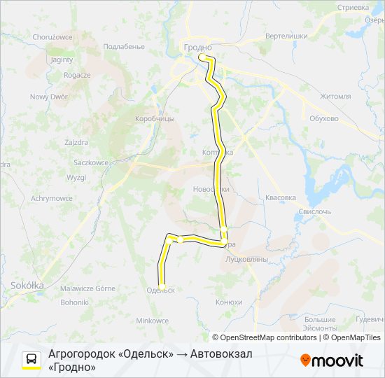 ОДЕЛЬСК Bus Line Map