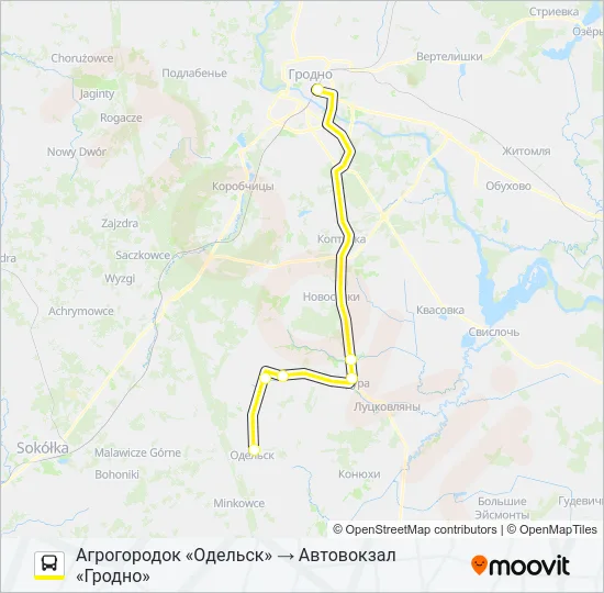 ОДЕЛЬСК Bus Line Map