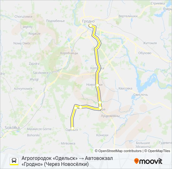 ОДЕЛЬСК Bus Line Map