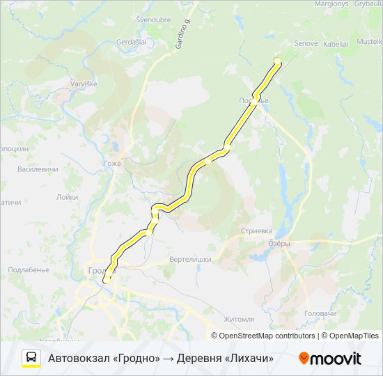 ПОРЕЧЬЕ Bus Line Map