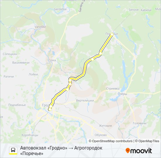 ПОРЕЧЬЕ Bus Line Map