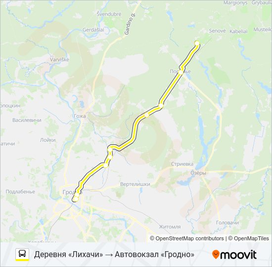 ПОРЕЧЬЕ Bus Line Map