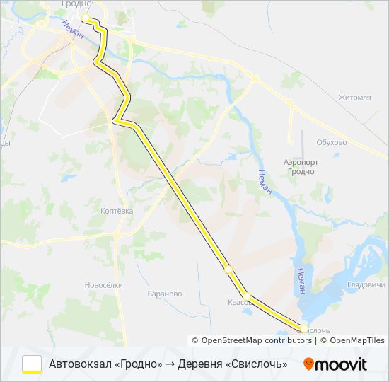 СВИСЛОЧЬ bus Line Map