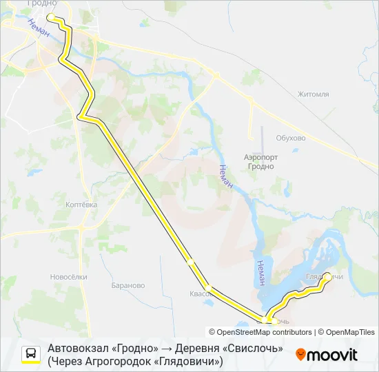 СВИСЛОЧЬ Bus Line Map