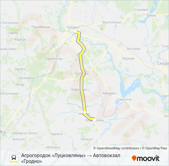 ЛУЦКОВЛЯНЫ Bus Line Map