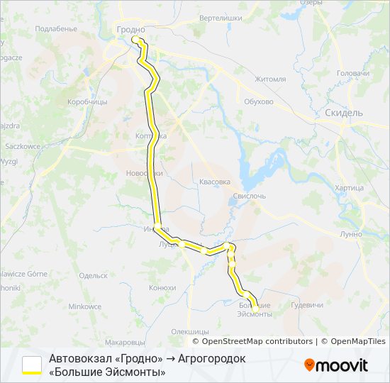 БОЛЬШИЕ ЭЙСМОНТЫ bus Line Map