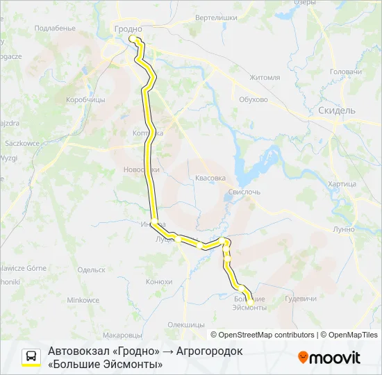 БОЛЬШИЕ ЭЙСМОНТЫ Bus Line Map