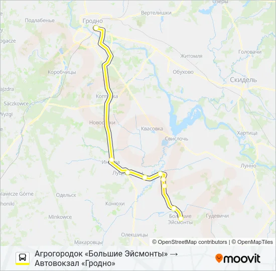 БОЛЬШИЕ ЭЙСМОНТЫ Bus Line Map