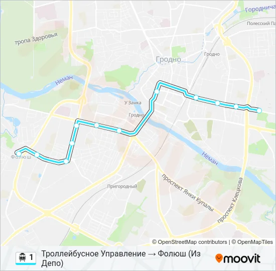 Канатная дорога 1: карта маршрута