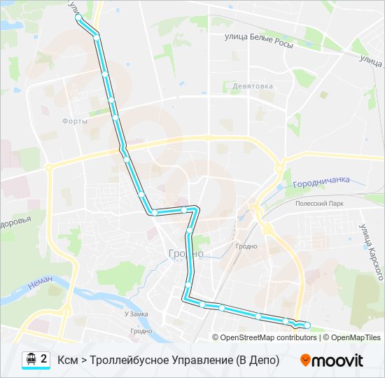 2 cable car Line Map