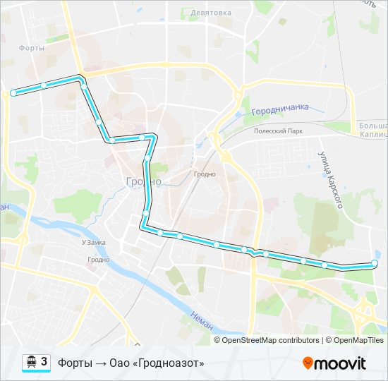 3 cable car Line Map