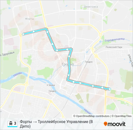 Канатная дорога 3: карта маршрута