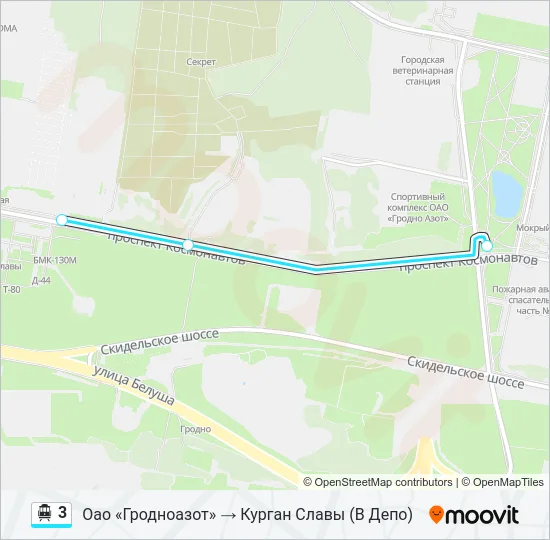 Канатная дорога 3: карта маршрута