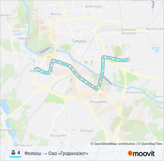 4 cable car Line Map