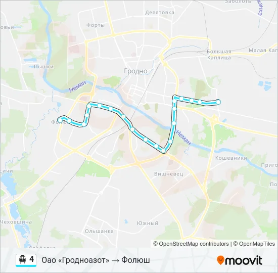 Канатная дорога 4: карта маршрута