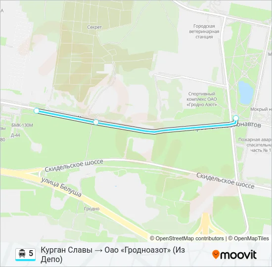 Канатная дорога 5: карта маршрута
