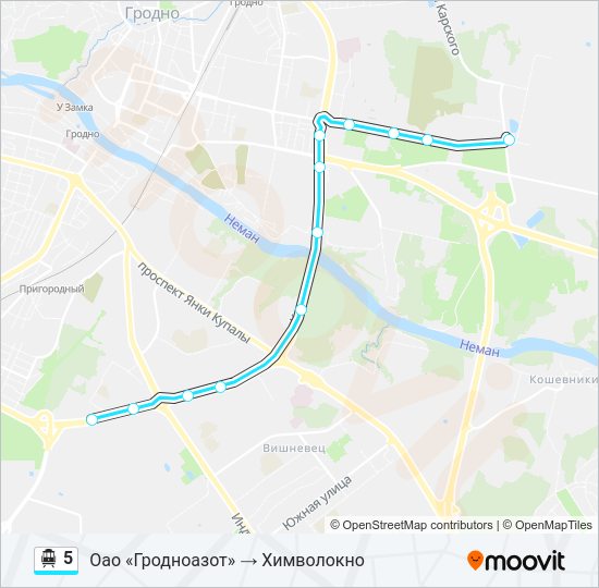 Канатная дорога 5: карта маршрута