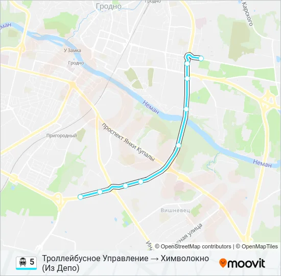 5 Cable Car Line Map
