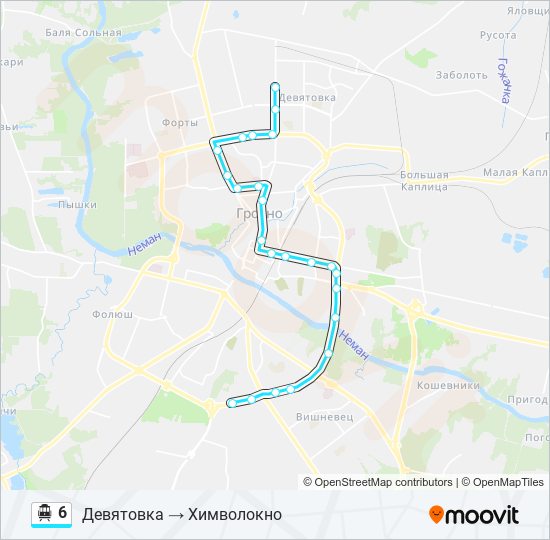 6 cable car Line Map