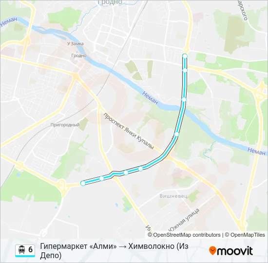 Канатная дорога 6: карта маршрута