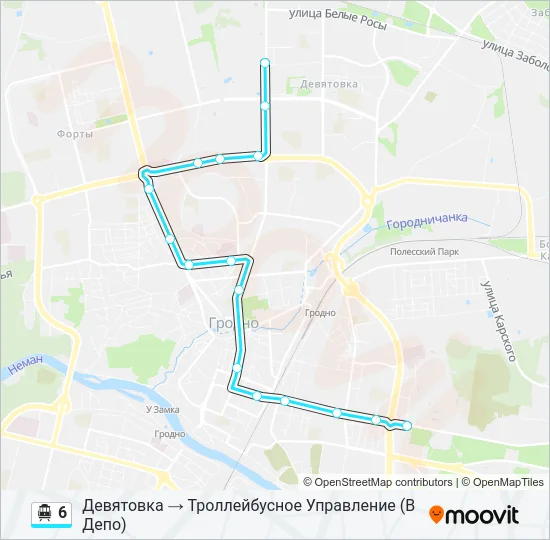 6 Cable Car Line Map