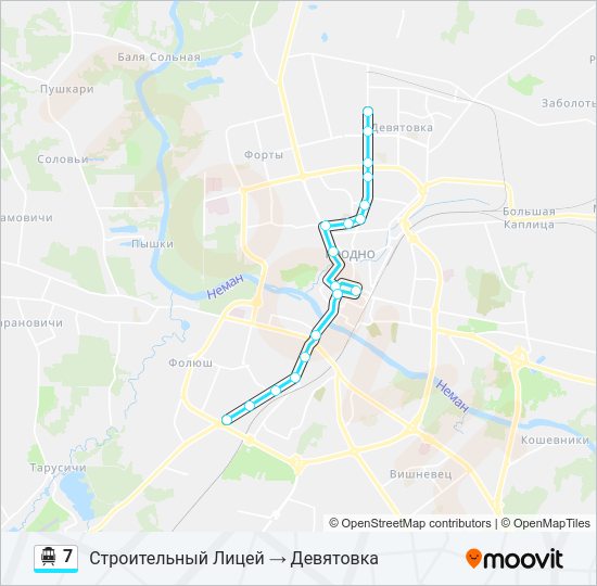 Канатная дорога 7: карта маршрута