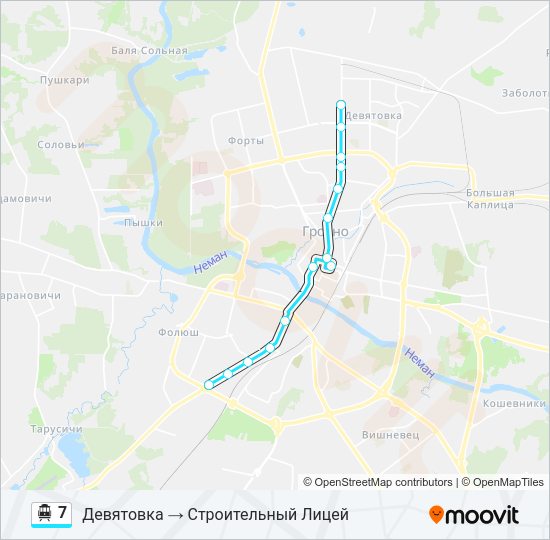 Канатная дорога 7: карта маршрута