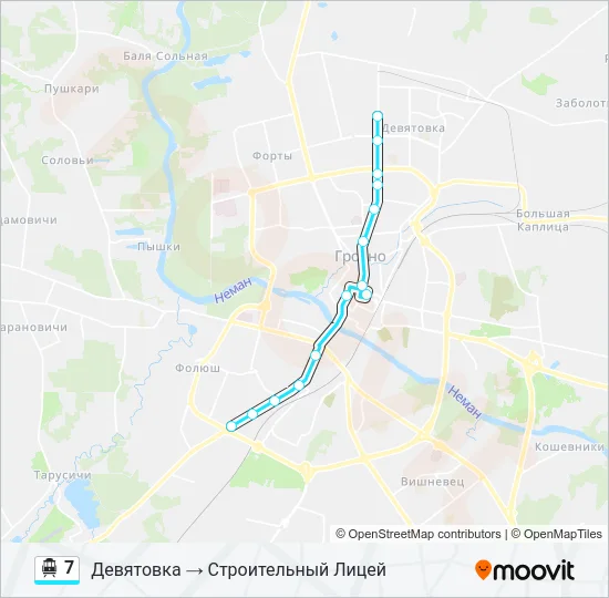 Канатная дорога 7: карта маршрута