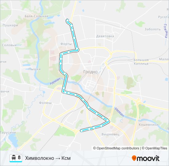 8 cable car Line Map