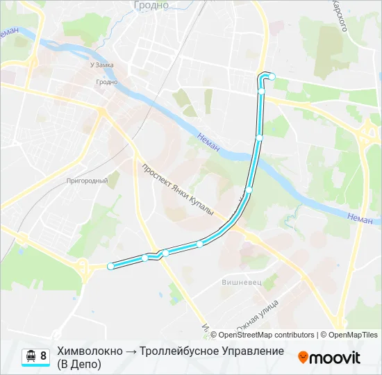 Канатная дорога 8: карта маршрута