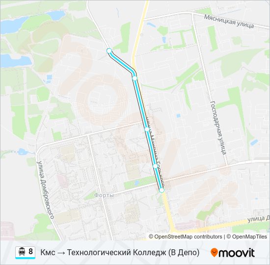 Канатная дорога 8: карта маршрута