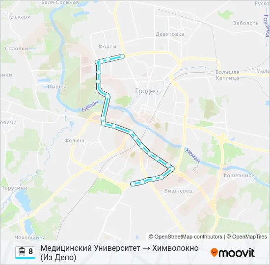 Канатная дорога 8: карта маршрута