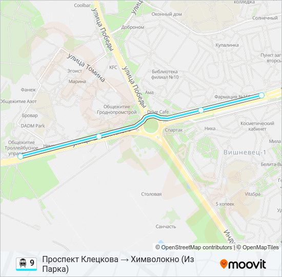 Канатная дорога 9: карта маршрута