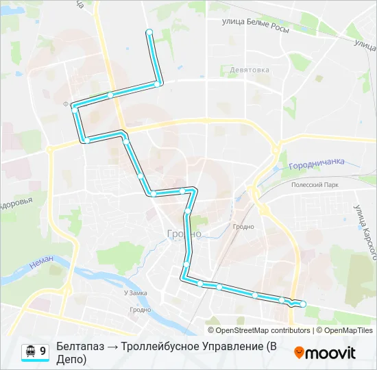 Канатная дорога 9: карта маршрута