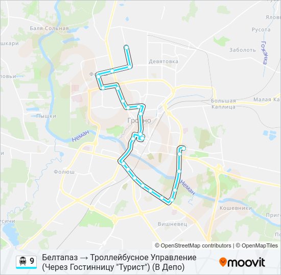 Канатная дорога 9: карта маршрута