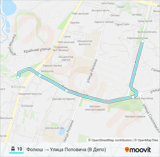 10 Cable Car Line Map
