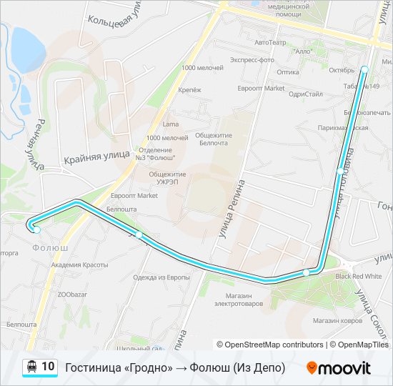Канатная дорога 10: карта маршрута