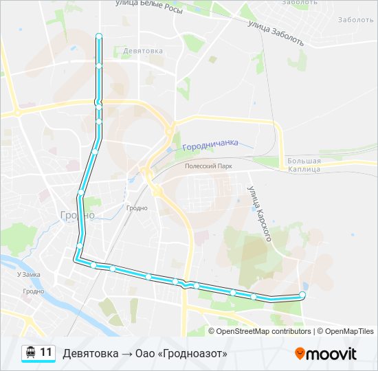 Канатная дорога 11: карта маршрута