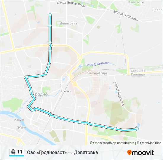 Канатная дорога 11: карта маршрута
