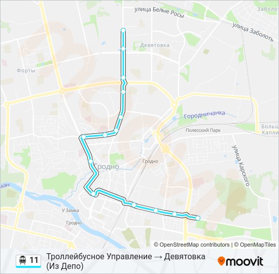 Канатная дорога 11: карта маршрута