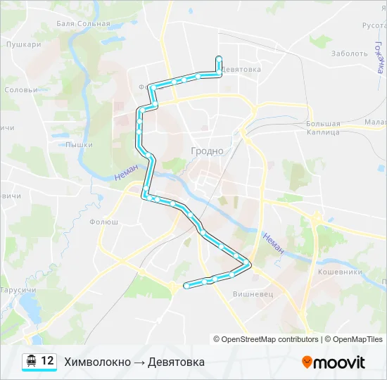 Канатная дорога 12: карта маршрута