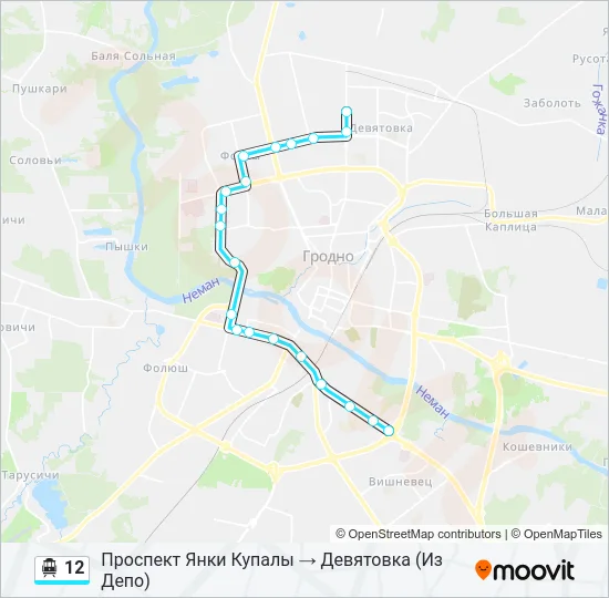 Канатная дорога 12: карта маршрута