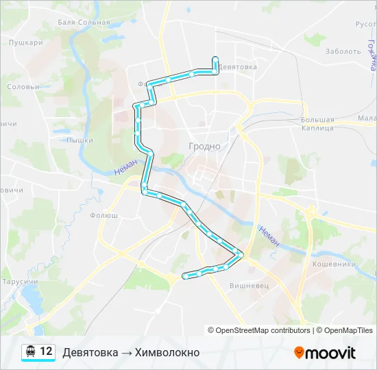 Канатная дорога 12: карта маршрута
