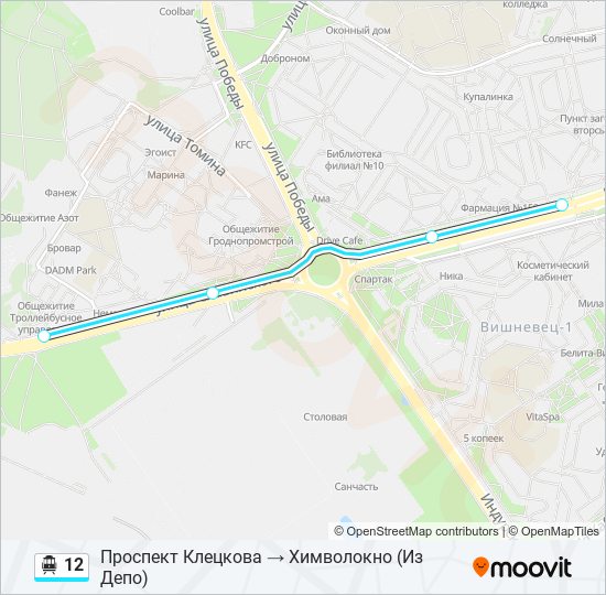 12 cable car Line Map