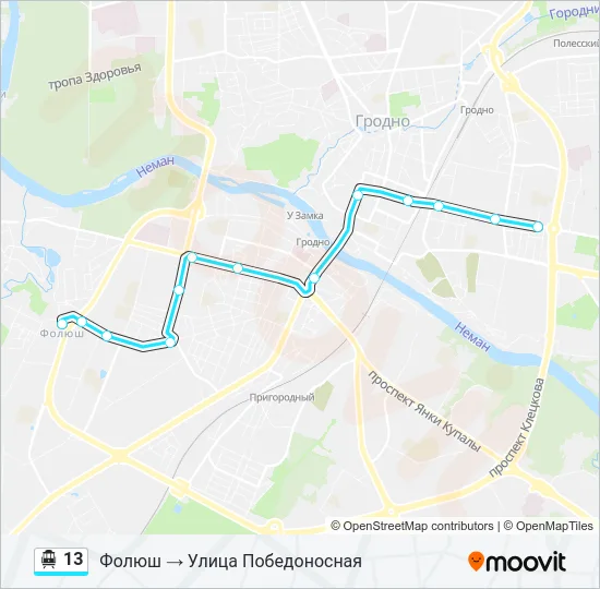 13 Cable Car Line Map