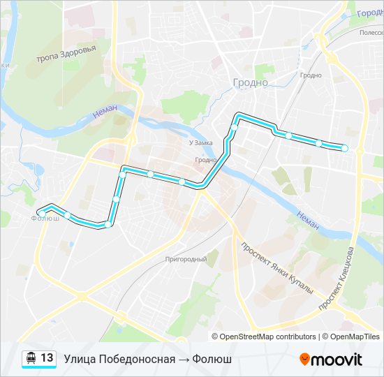 Канатная дорога 13: карта маршрута