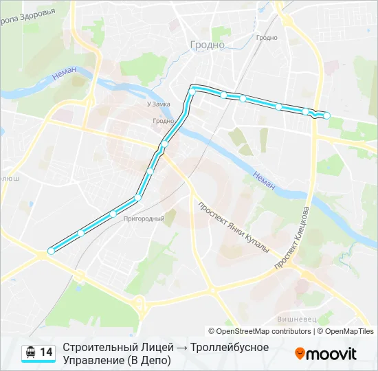 Канатная дорога 14: карта маршрута